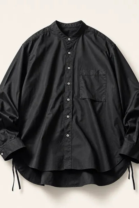 Mingstreet ASC launch still-life | D5ove | Mid Length Band Collar Shirt | Black | ready_now_existing_asset