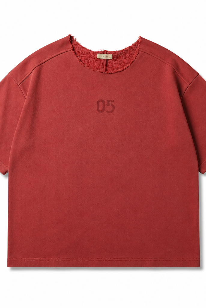 Mingstreet ASC launch still-life | D5ove | Heavyweight Boxy Cotton T Shirt | Burgundy | generated_extra_ready_product_colorway