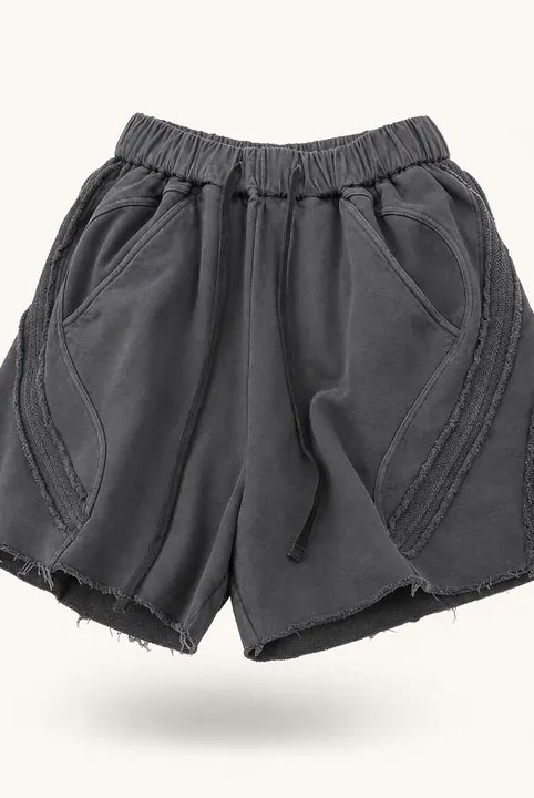 Mingstreet ASC launch still-life | D5ove | Raw Edge Structured Cotton Shorts | Gray | ready_now_existing_asset