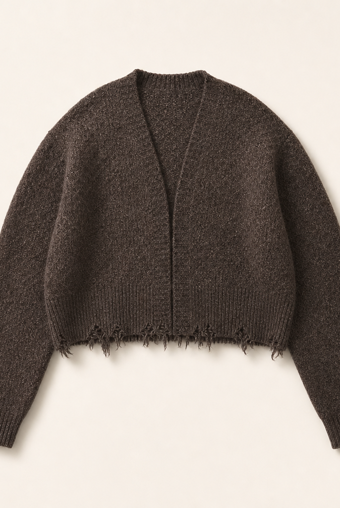 Mingstreet ASC launch still-life | D5ove | Heavyweight Wool Blend Cardigan | Brown | ready_now_uncrumpled_replacement