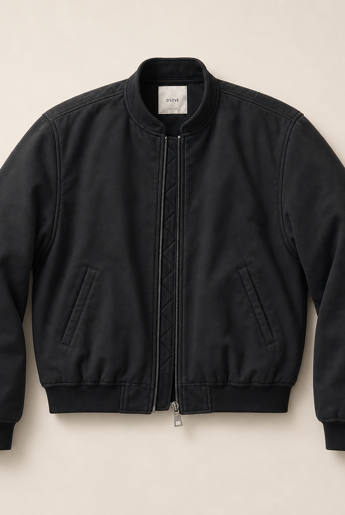 Mingstreet ASC launch still-life | D5ove | Oversized Padded Shoulder Cotton Jacket | Black | ready_now_uncrumpled_replacement