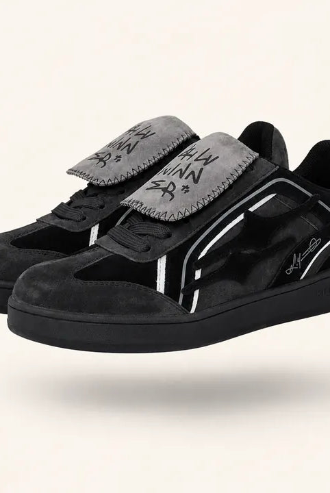 Mingstreet ASC launch still-life | KILLWINNER | Suede Panelled Low Top Sneakers | Black | ready_now_existing_asset