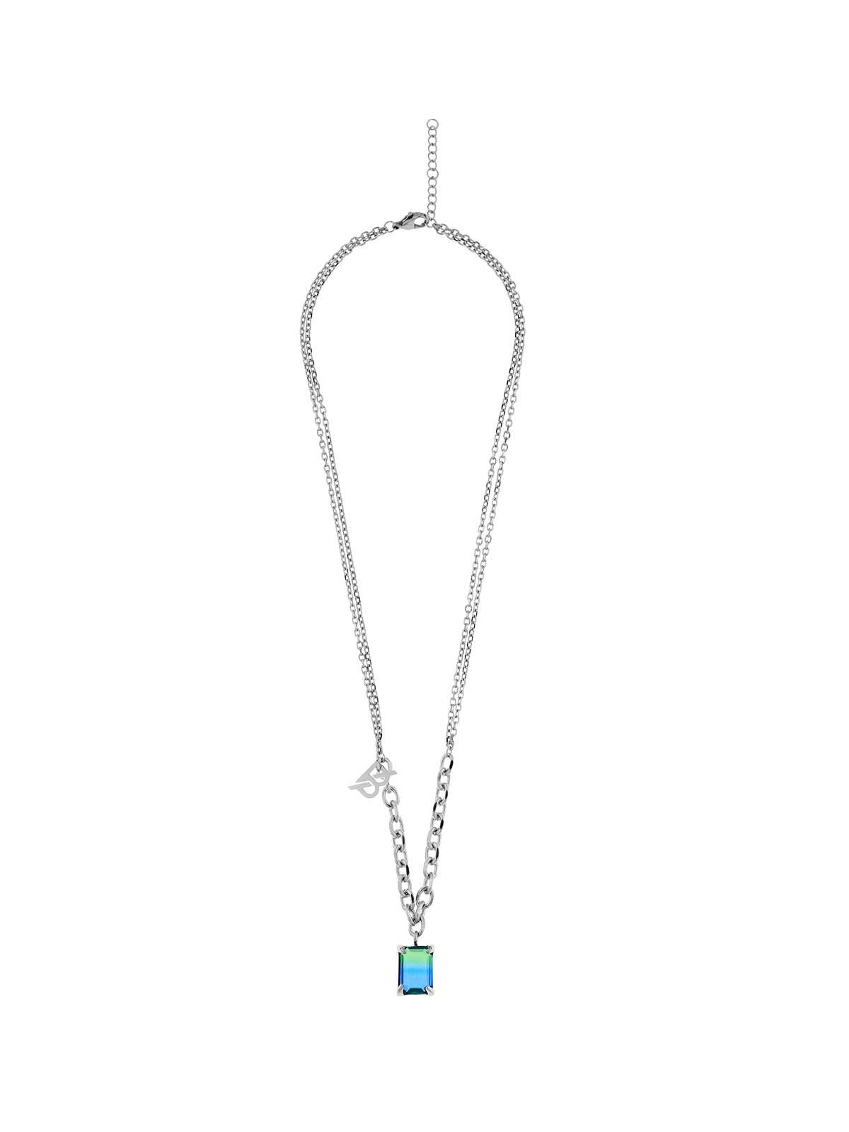 BLACKHEAD Gradient Tourmaline Pendant Necklace in Silver