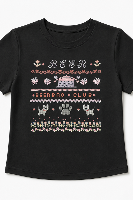 Mingstreet ASC launch still-life | BEERBRO | Mosaic Puppy Graphic Baby Tee | Black | crumple_regen_confirmed_2026-06-25