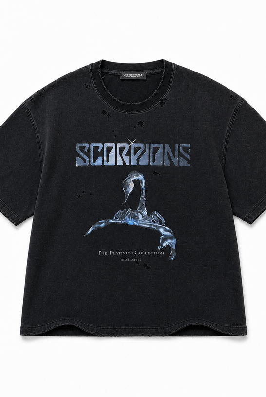Mingstreet ASC launch still-life | UNKNOWNWORLD | Distressed Metallic Scorpio Tee | Black | crumple_regen_confirmed_2026-06-25