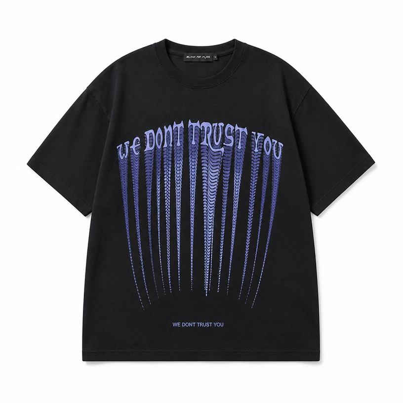 Mingstreet ASC launch still-life | BLINDNOPLAN | Stretched Slogan Print Cotton T Shirt | Black | crumple_regen_confirmed_2026-06-25