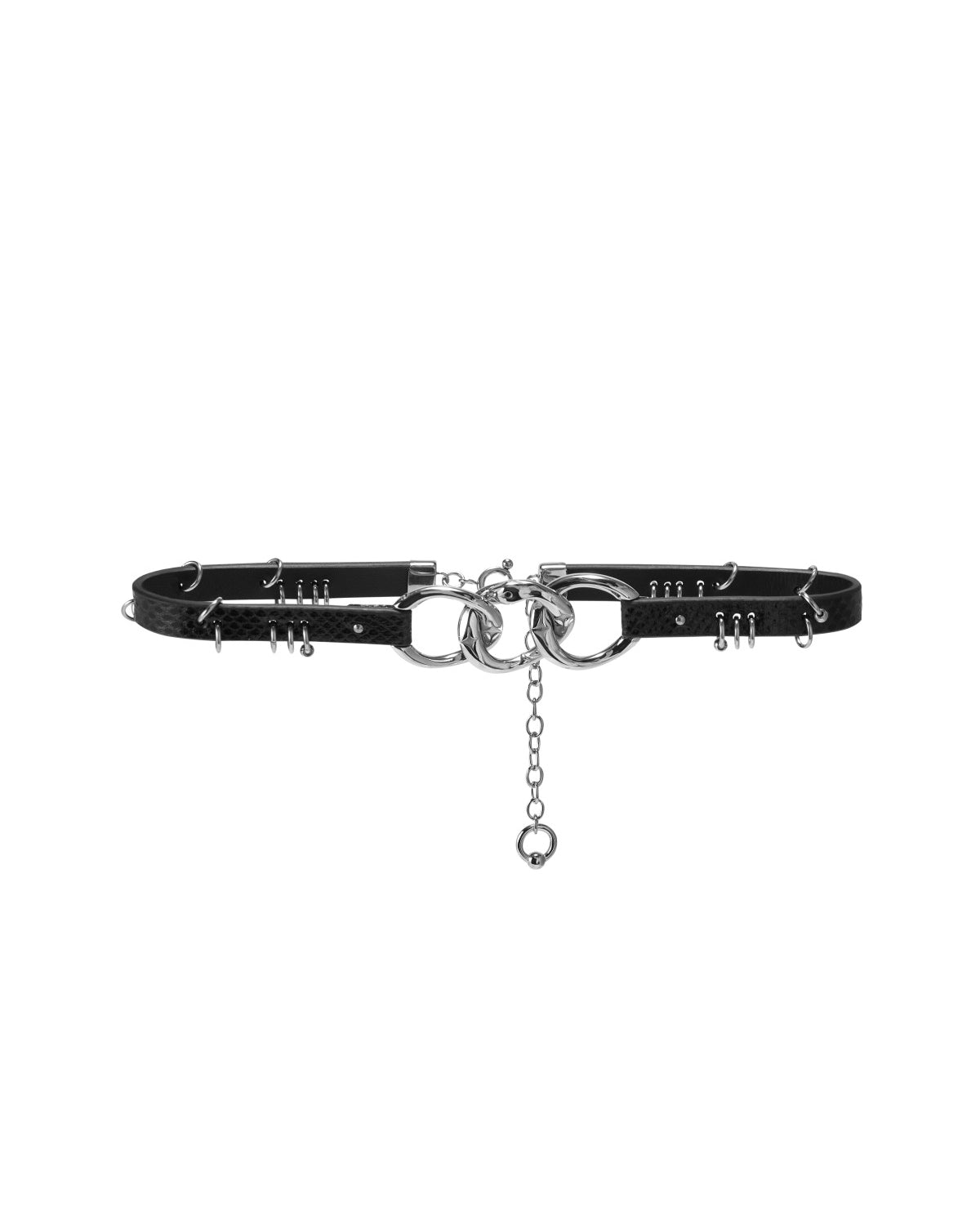 BLACKHEAD Three Snakes Piercing Choker in Black
