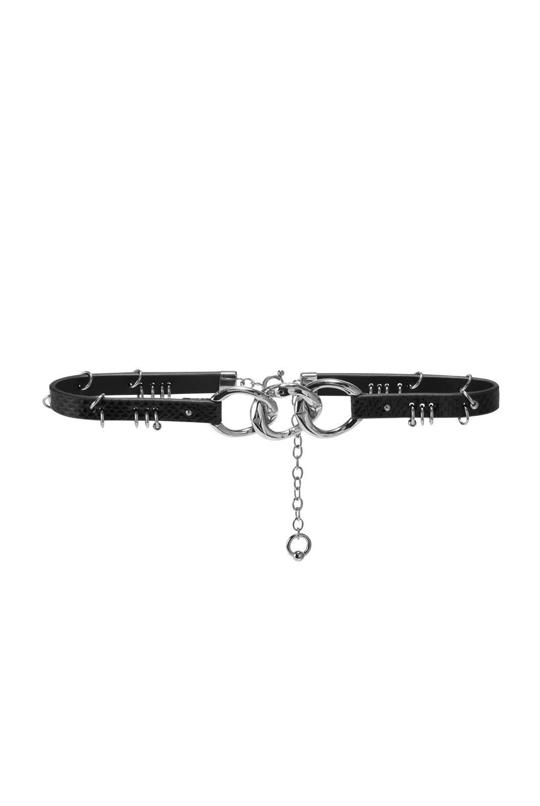 BLACKHEAD Three Snakes Piercing Choker in Black