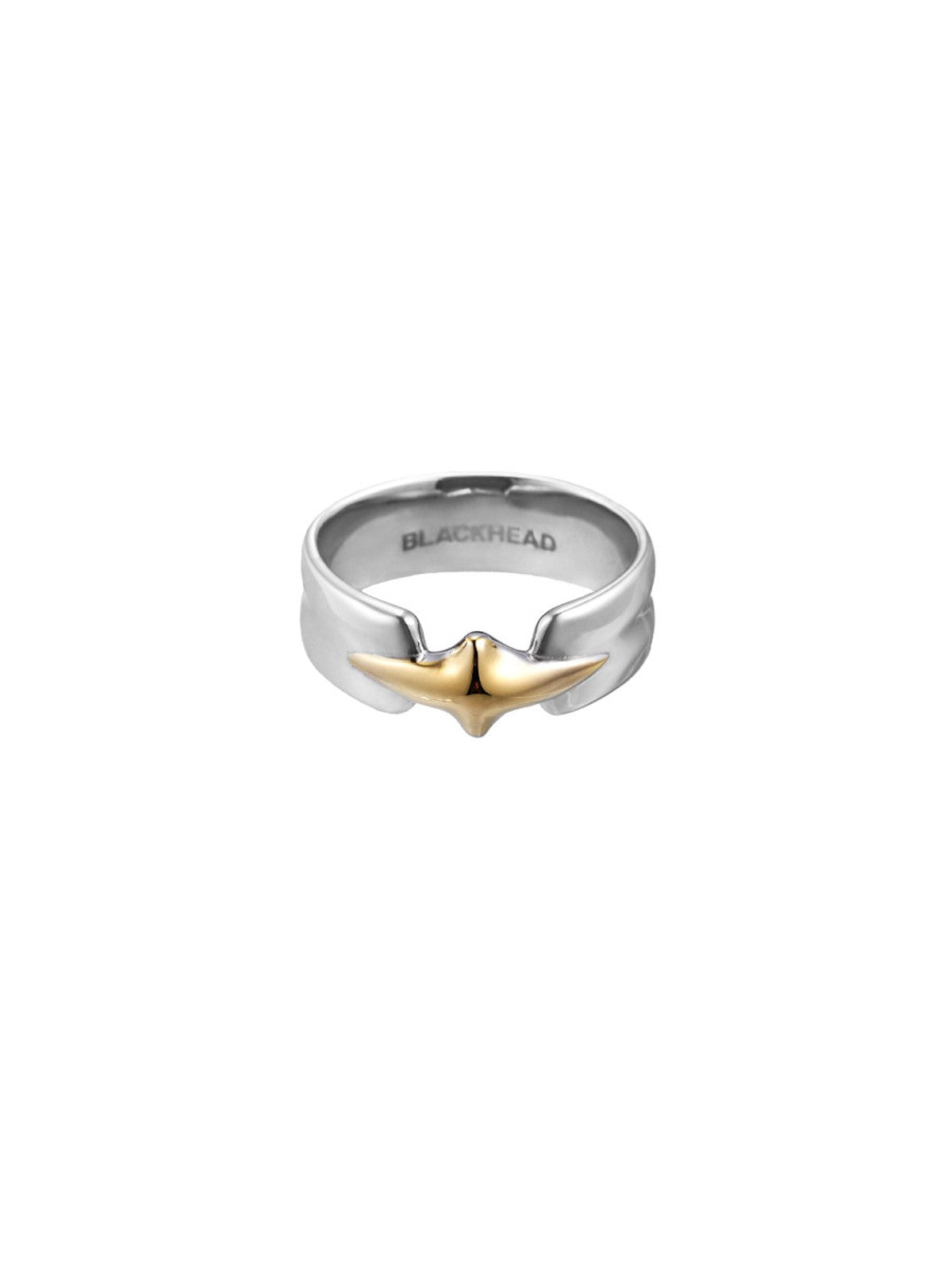 BLACKHEAD Structural Two Tone Star Ring in Gold