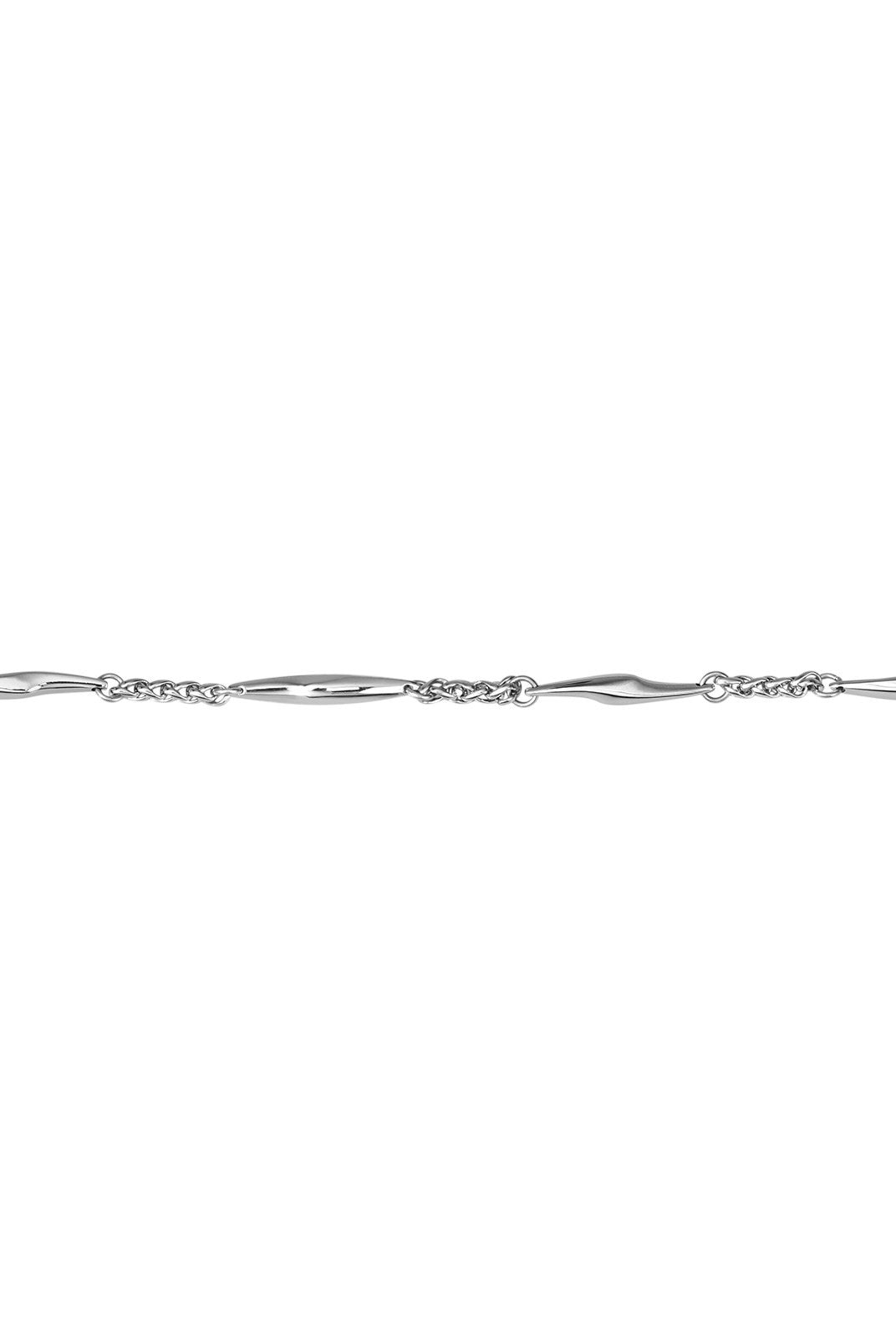 BLACKHEAD Two Tone Lightning Bolt Necklace in Gray - Detail