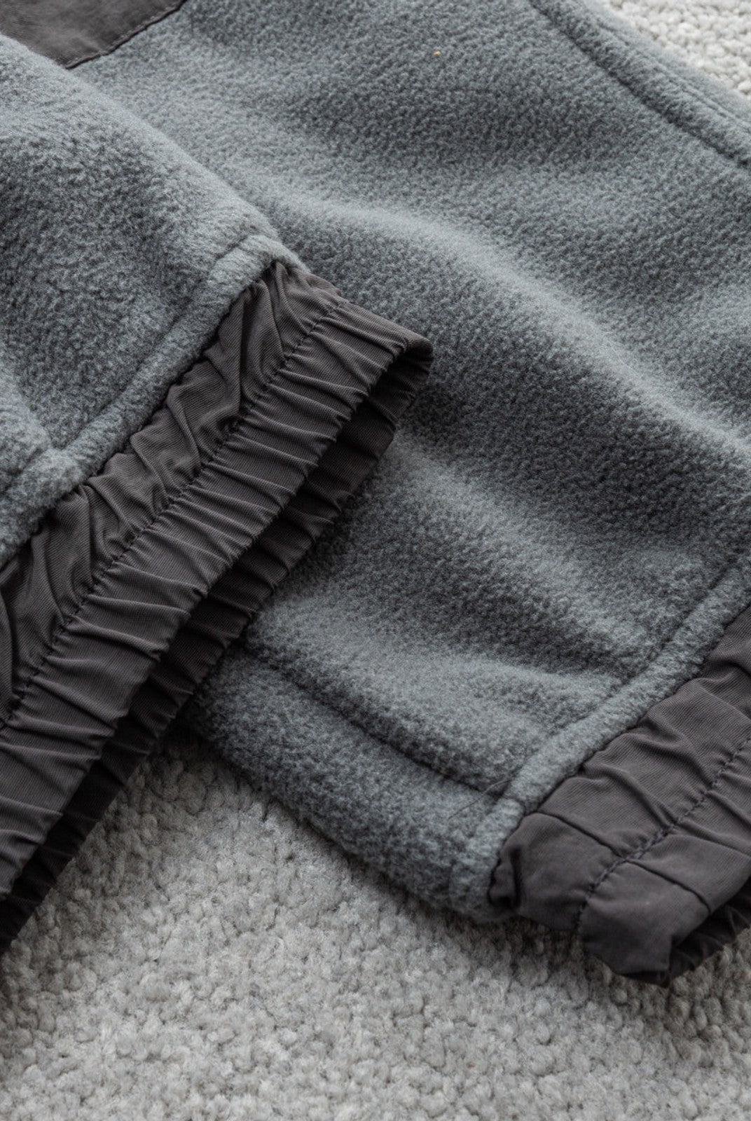 SOD Paneled Polar Fleece Climbing Pants in Gray - Detail