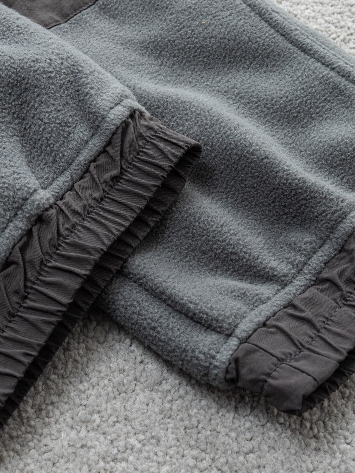 SOD Paneled Polar Fleece Climbing Pants in Gray - Detail
