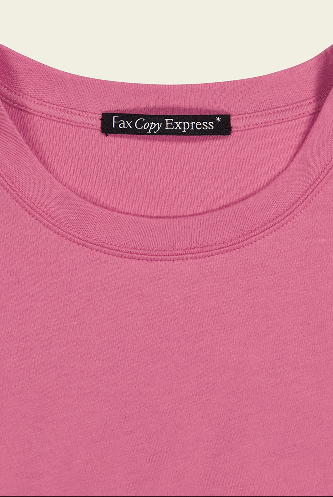 FaxCopyExpress Classic Cotton Logo T Shirt in Pink - Detail