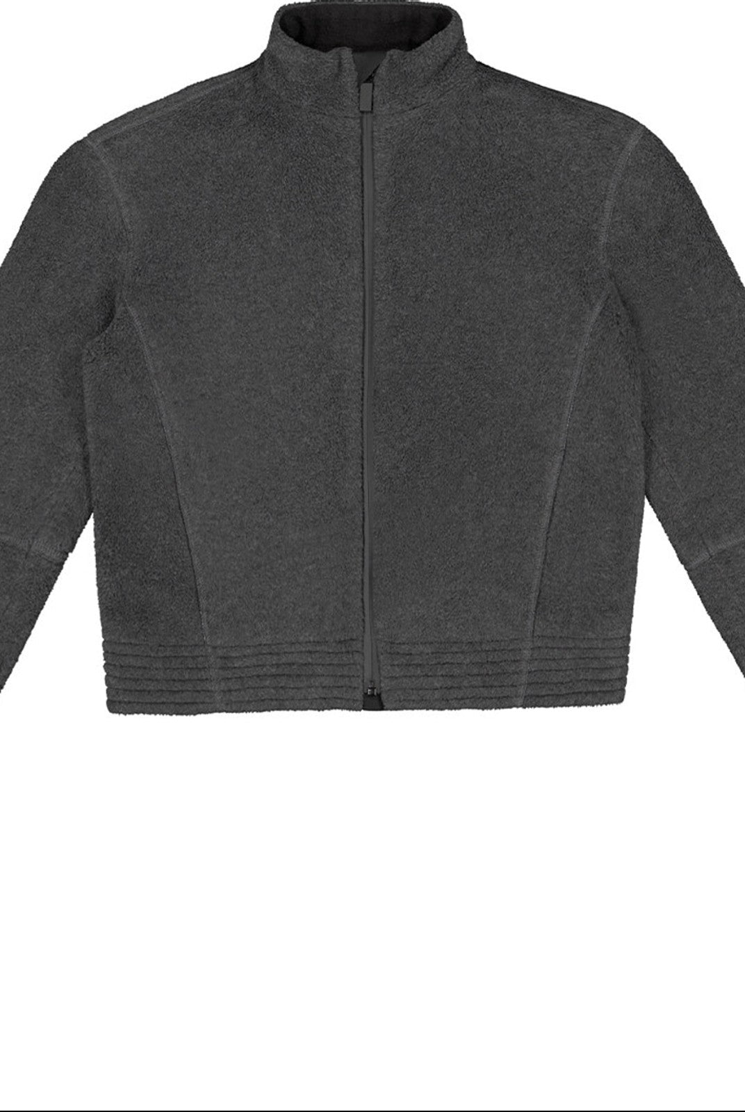 FaxCopyExpress Detachable Pad Cropped Fleece Jacket in Gray