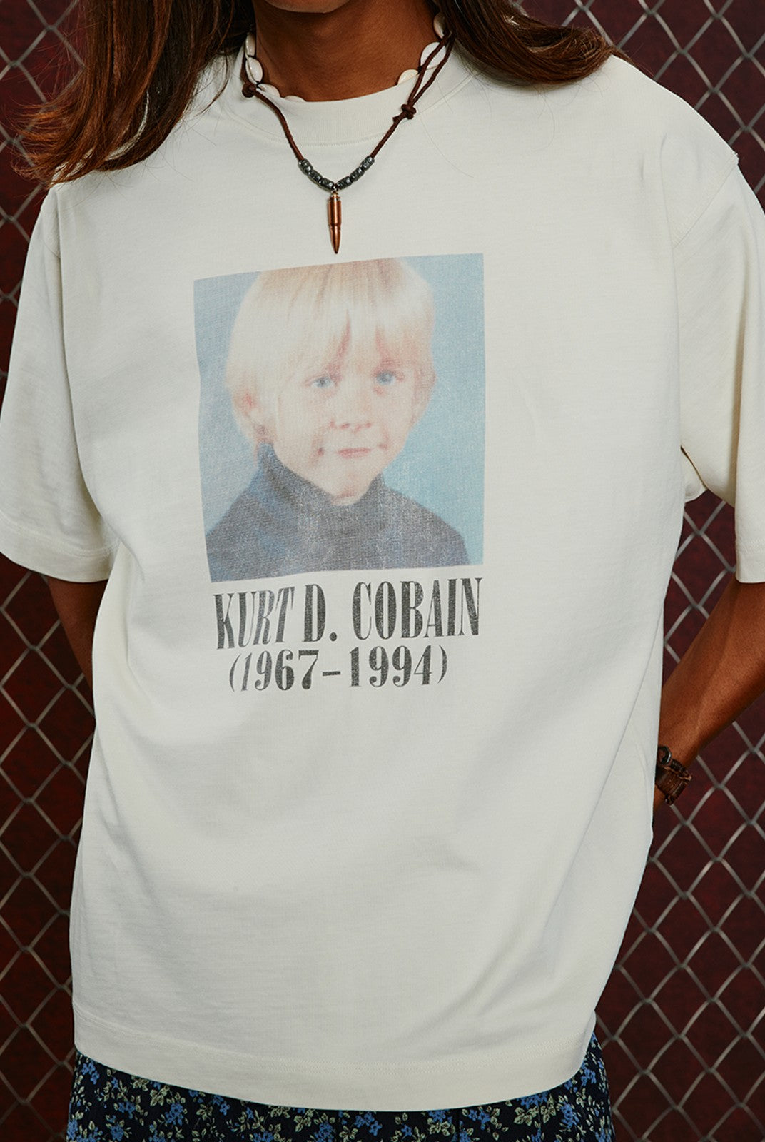 SOD Vintage Washed Graphic T Shirt in White - On Model