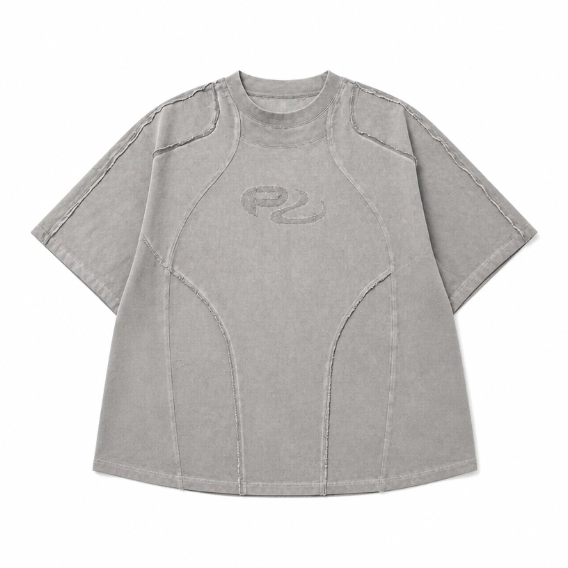 Mingstreet ASC launch still-life | PERSONSOUL | Deconstructed Distressed Cotton T Shirt | Gray | crumple_regen_confirmed_2026-06-25