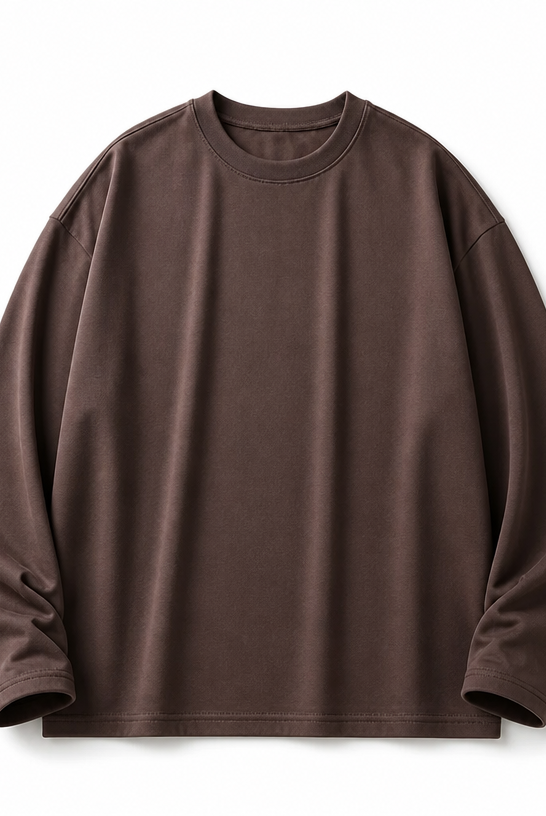 Mingstreet ASC launch still-life | USAGE | Merino Wool Blend T Shirt Set | Brown | crumple_regen_confirmed_2026-06-25