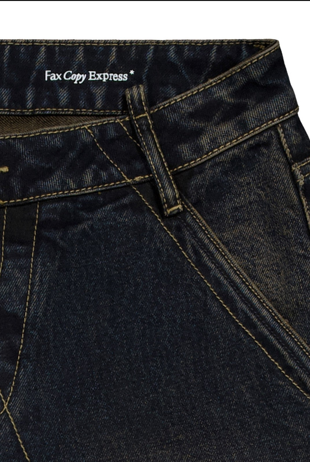 FaxCopyExpress Basic 2 Distressed Wide Leg Jeans in Black - Detail