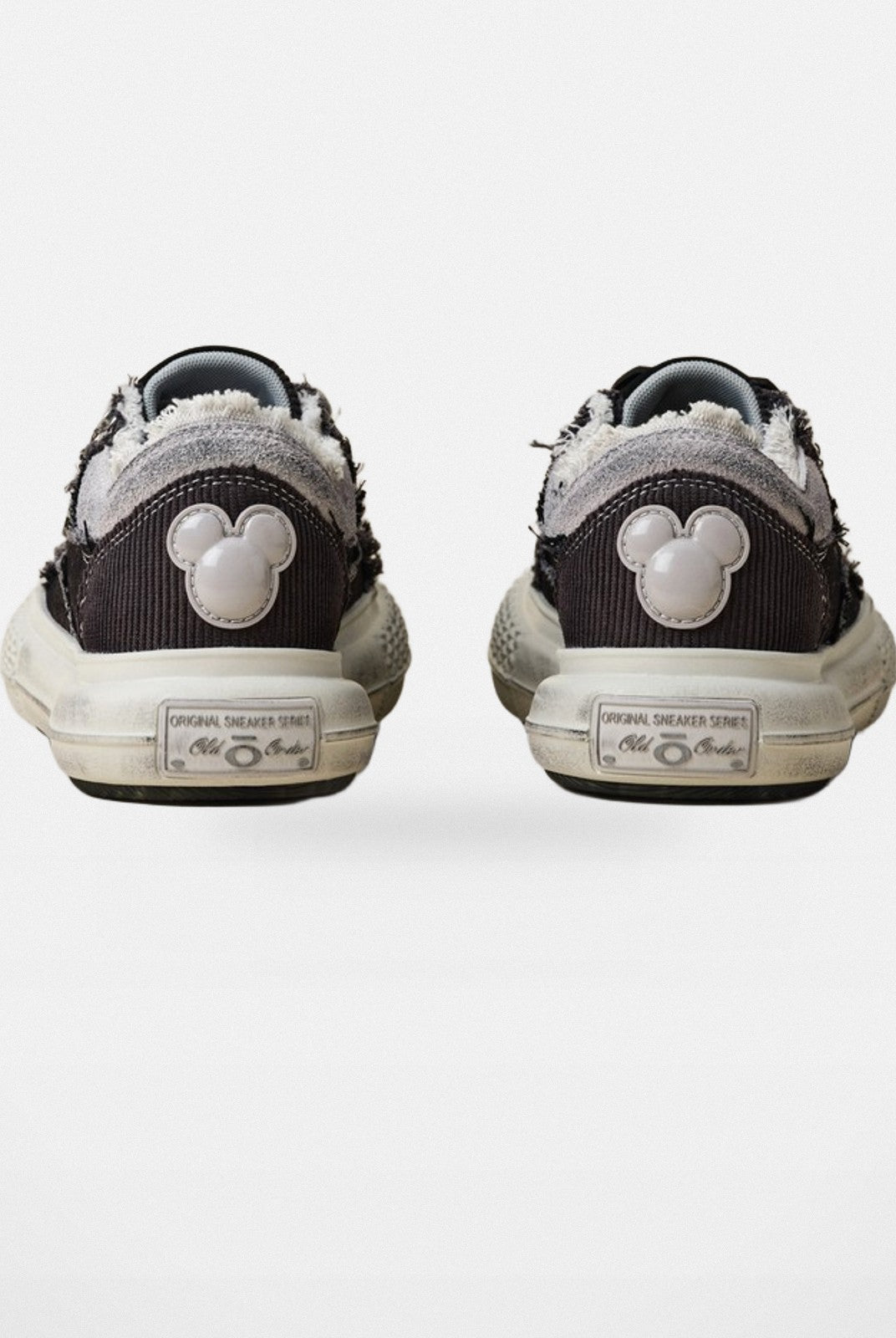 OLDORDER Mickey Mouse Chunky Platform Sneakers in Black