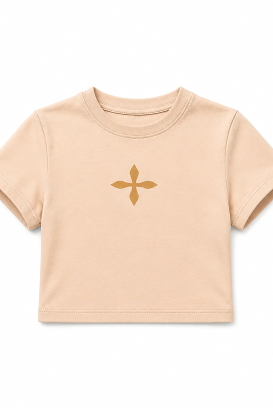 Mingstreet ASC launch still-life | SMFK | Cross Graphic Cropped T Shirt | Beige | crumple_regen_confirmed_2026-06-25