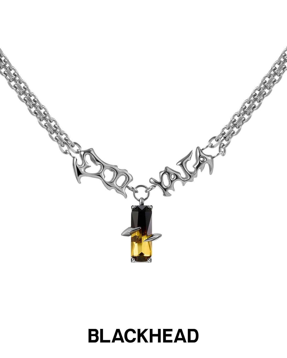BLACKHEAD Vinyl Wave Gradient Necklace in Silver