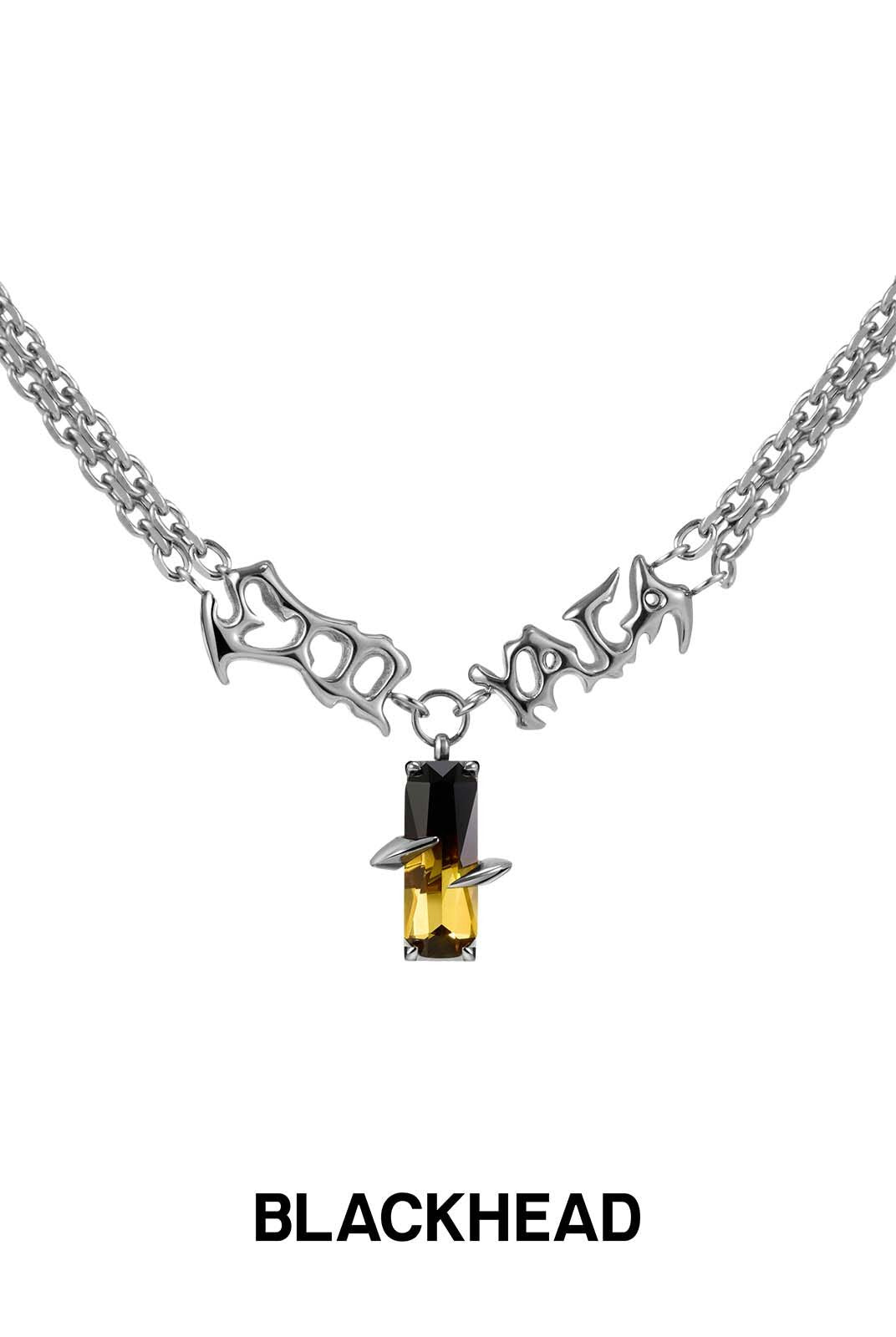 BLACKHEAD Vinyl Wave Gradient Necklace in Silver