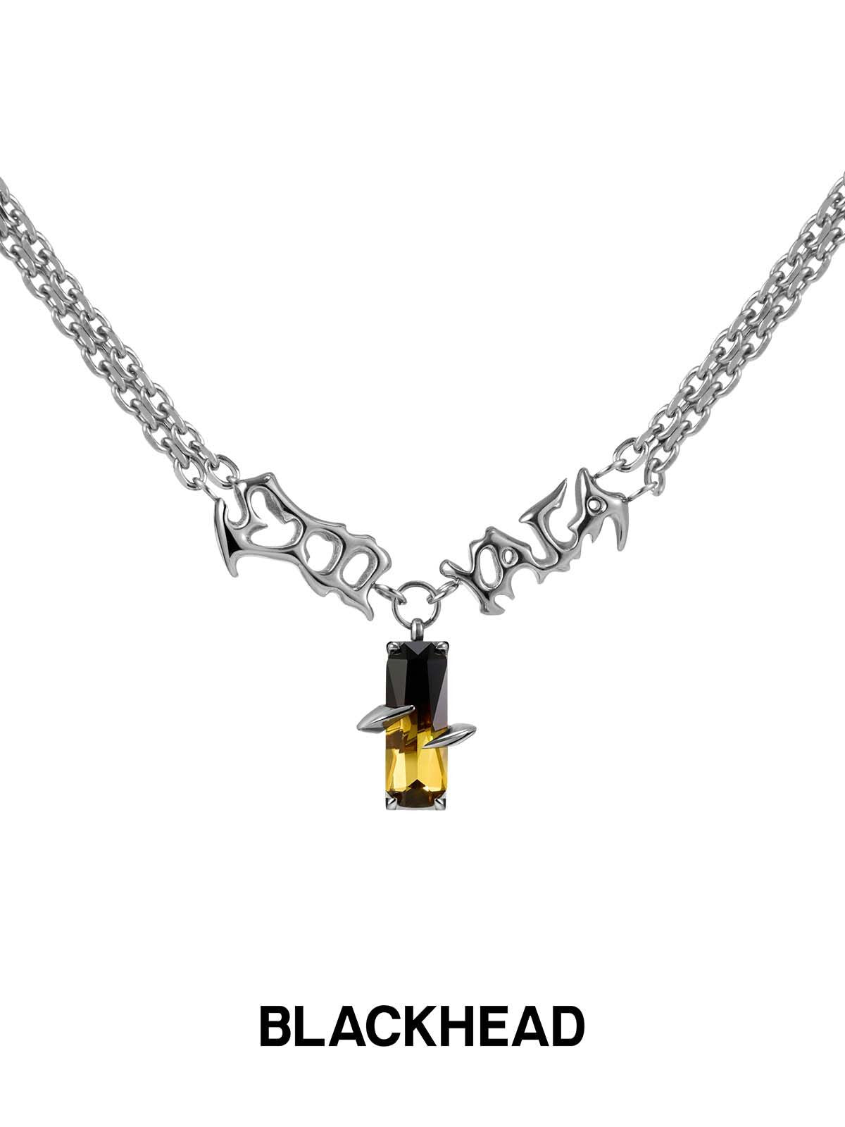 BLACKHEAD Vinyl Wave Gradient Necklace in Silver
