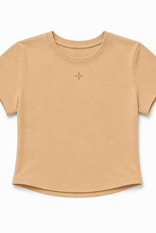 Mingstreet ASC launch still-life | SMFK | Short Sleeve Cropped T Shirt | Beige | crumple_regen_confirmed_2026-06-25