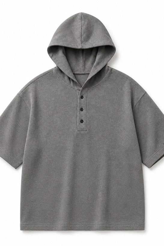 Mingstreet ASC launch still-life | BLINDNOPLAN | Hooded Short Sleeve Polo | Gray | crumple_regen_confirmed_2026-06-25