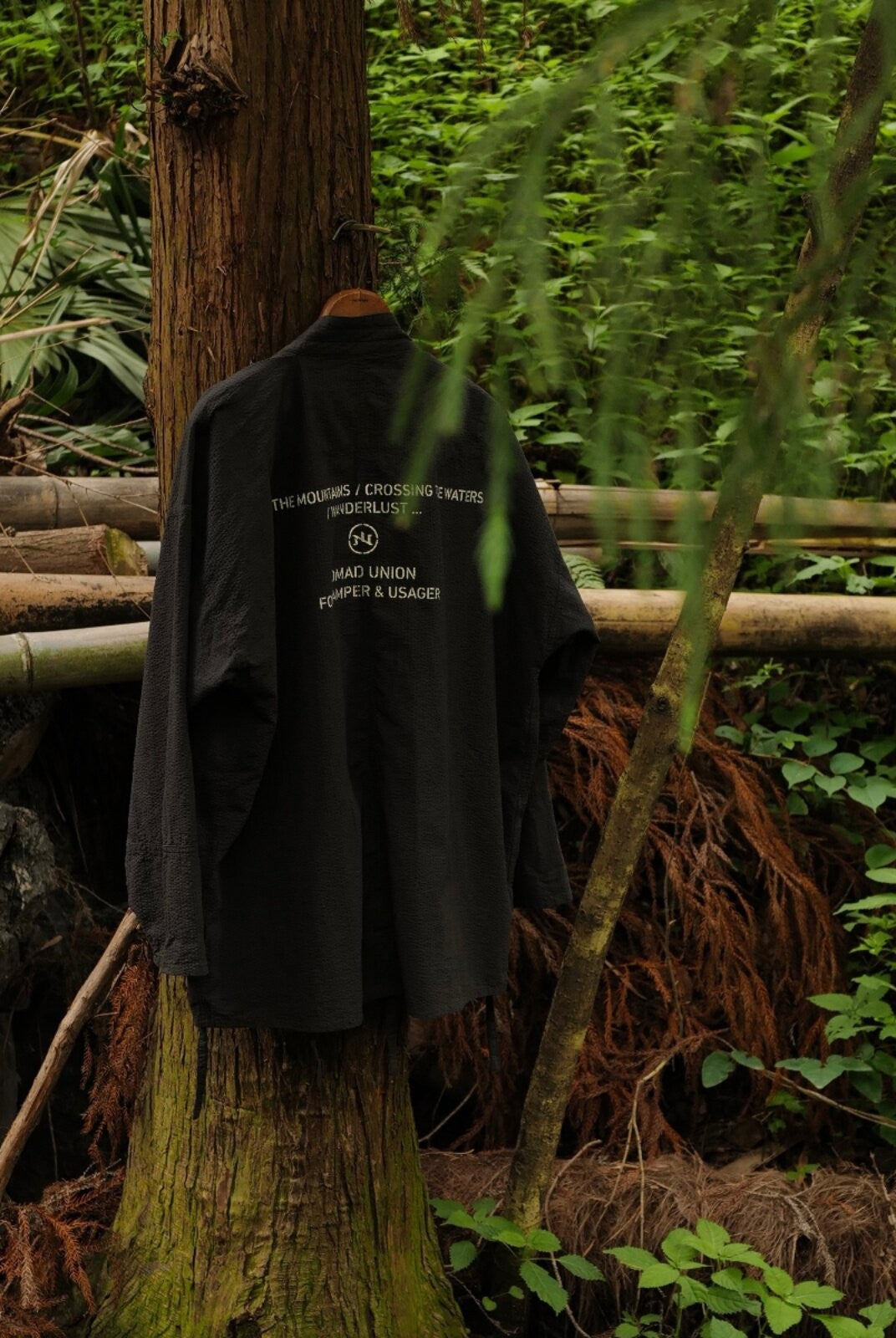 USAGE Reversible Utility Noragi Jacket in Black - Lifestyle