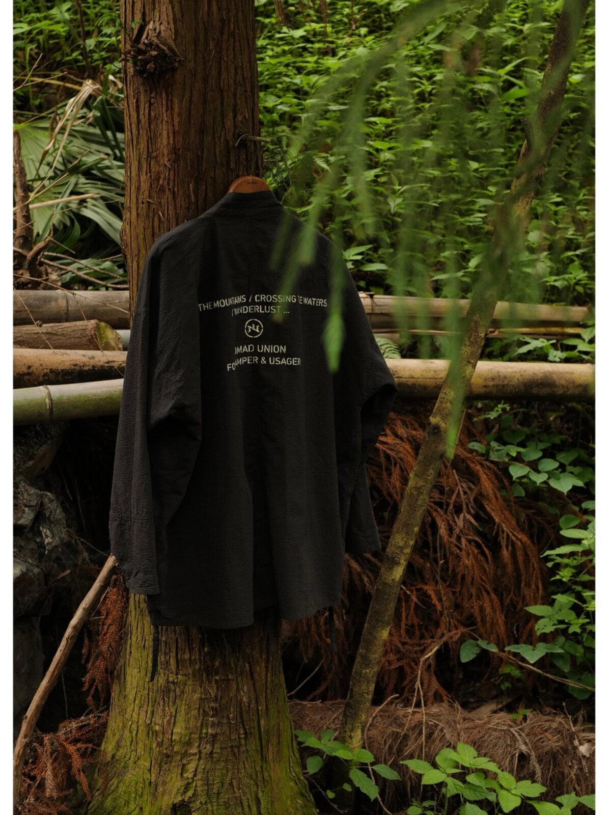 USAGE Reversible Utility Noragi Jacket in Black - Lifestyle
