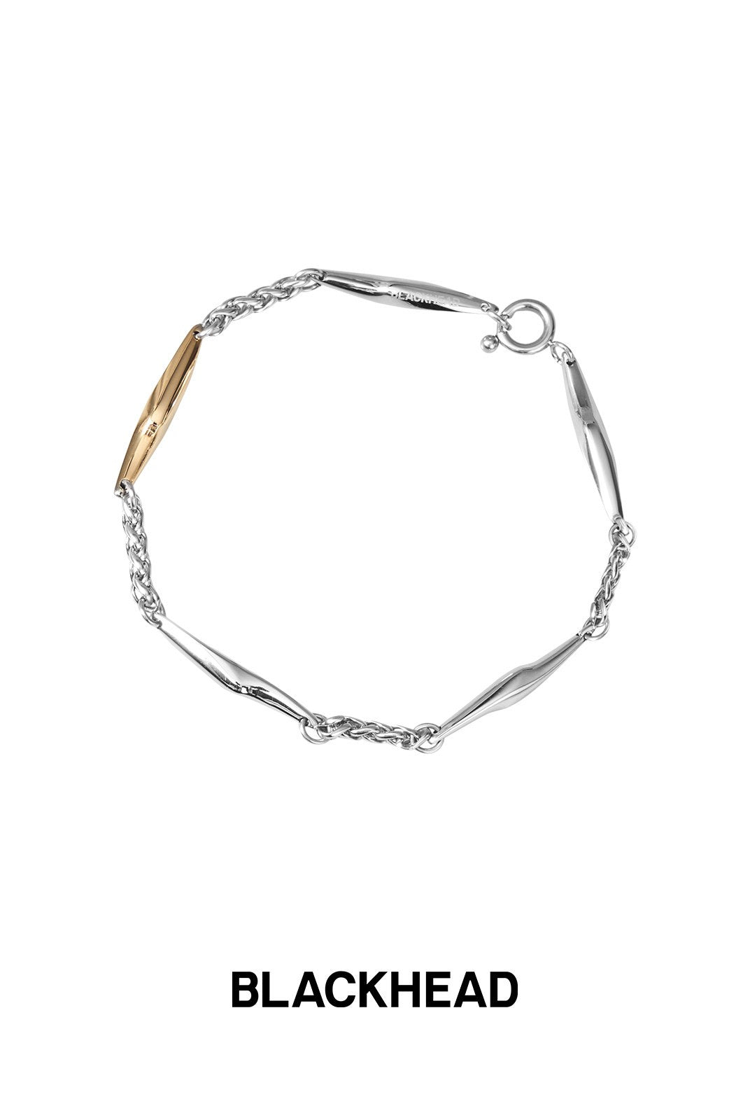 BLACKHEAD Two Tone Spliced Lightning Bracelet in Gold