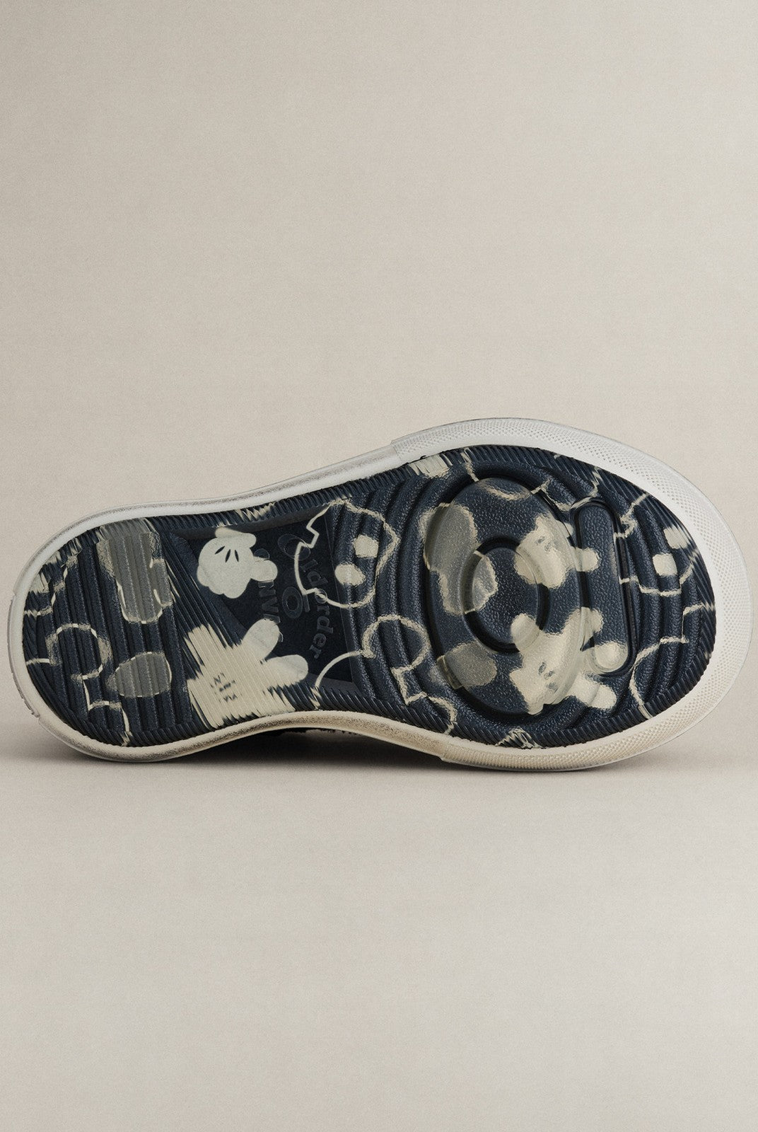 OLDORDER Mickey Mouse Chunky Platform Sneakers in Black - Detail