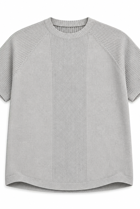 Mingstreet ASC launch still-life | JCAESAR STUDIO | Ribbed Ice Silk Raglan T Shirt | Gray | crumple_regen_confirmed_2026-06-25