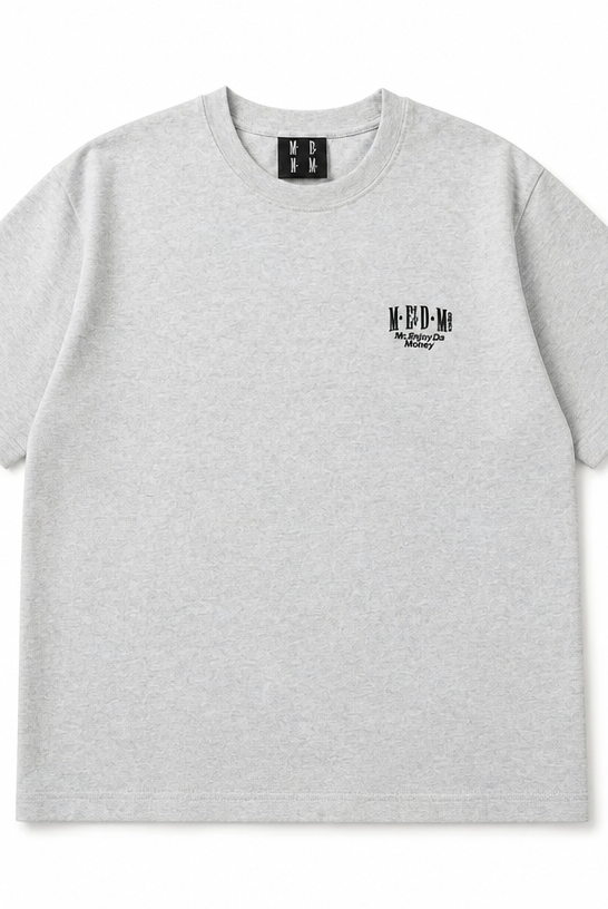 Mingstreet ASC launch still-life | MEDM | Letter Embroidery Cotton T Shirt | Gray | crumple_regen_confirmed_2026-06-25