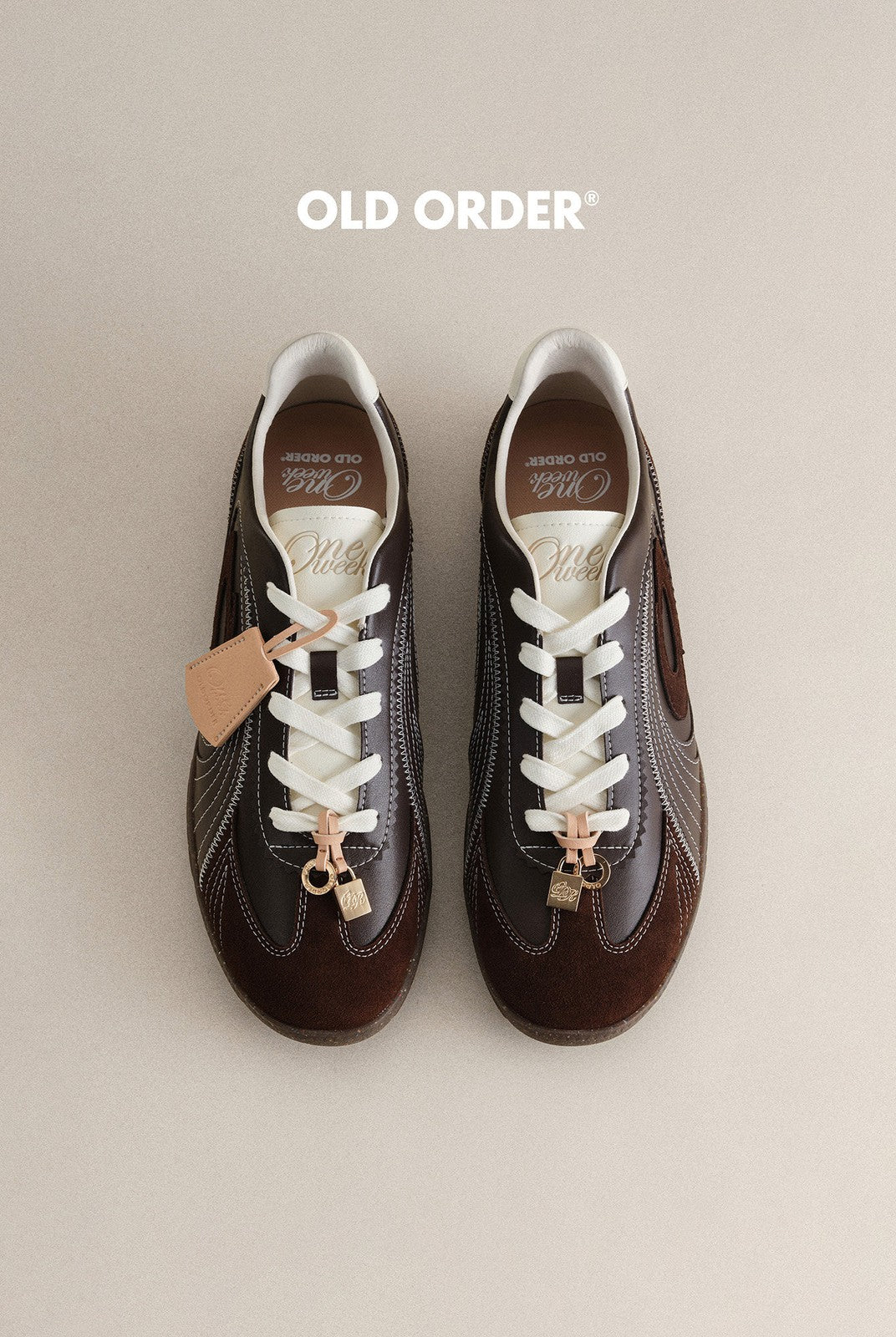 OLDORDER Dark Brown German Army Trainers in Brown