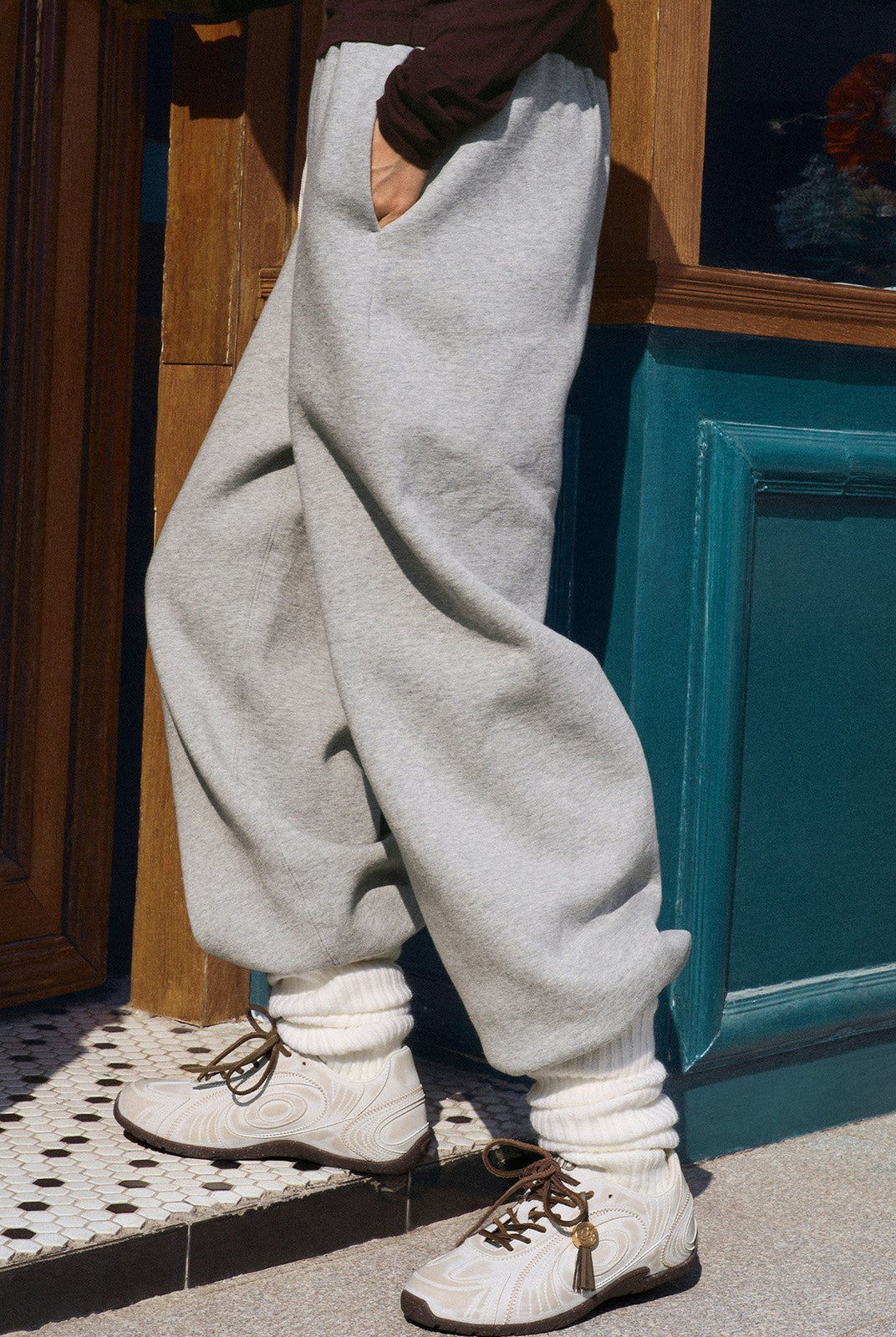 OLDORDER Turbo Lite Retro Sneakers in White - On Model