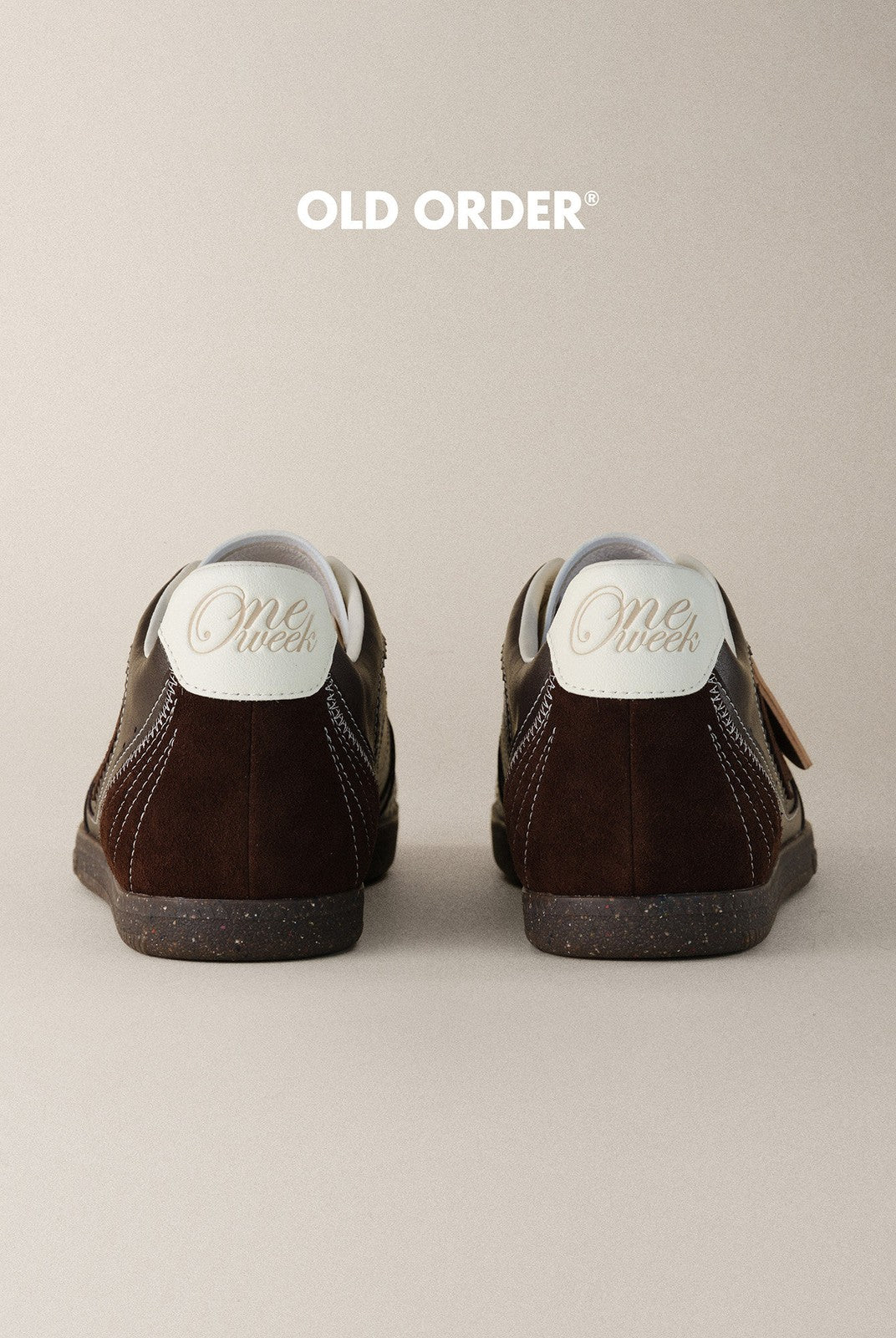OLDORDER Dark Brown German Army Trainers in Brown