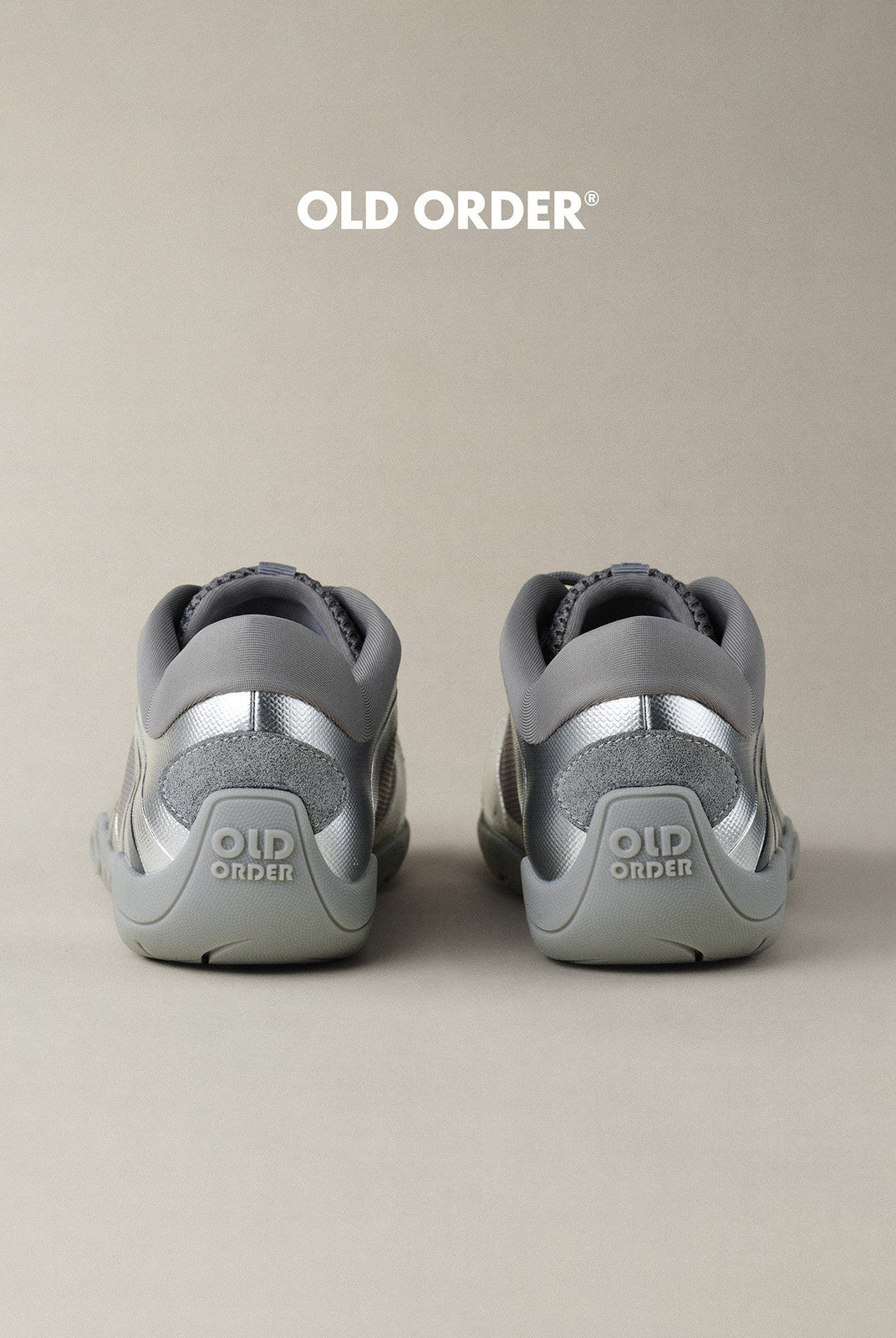 OLDORDER Metallic Chunky Track Sneakers in Silver