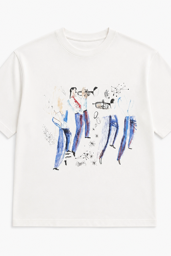 Mingstreet ASC launch still-life | JCAESAR STUDIO | Symphony Print Tencel Wool T Shirt | White | crumple_regen_confirmed_2026-06-25