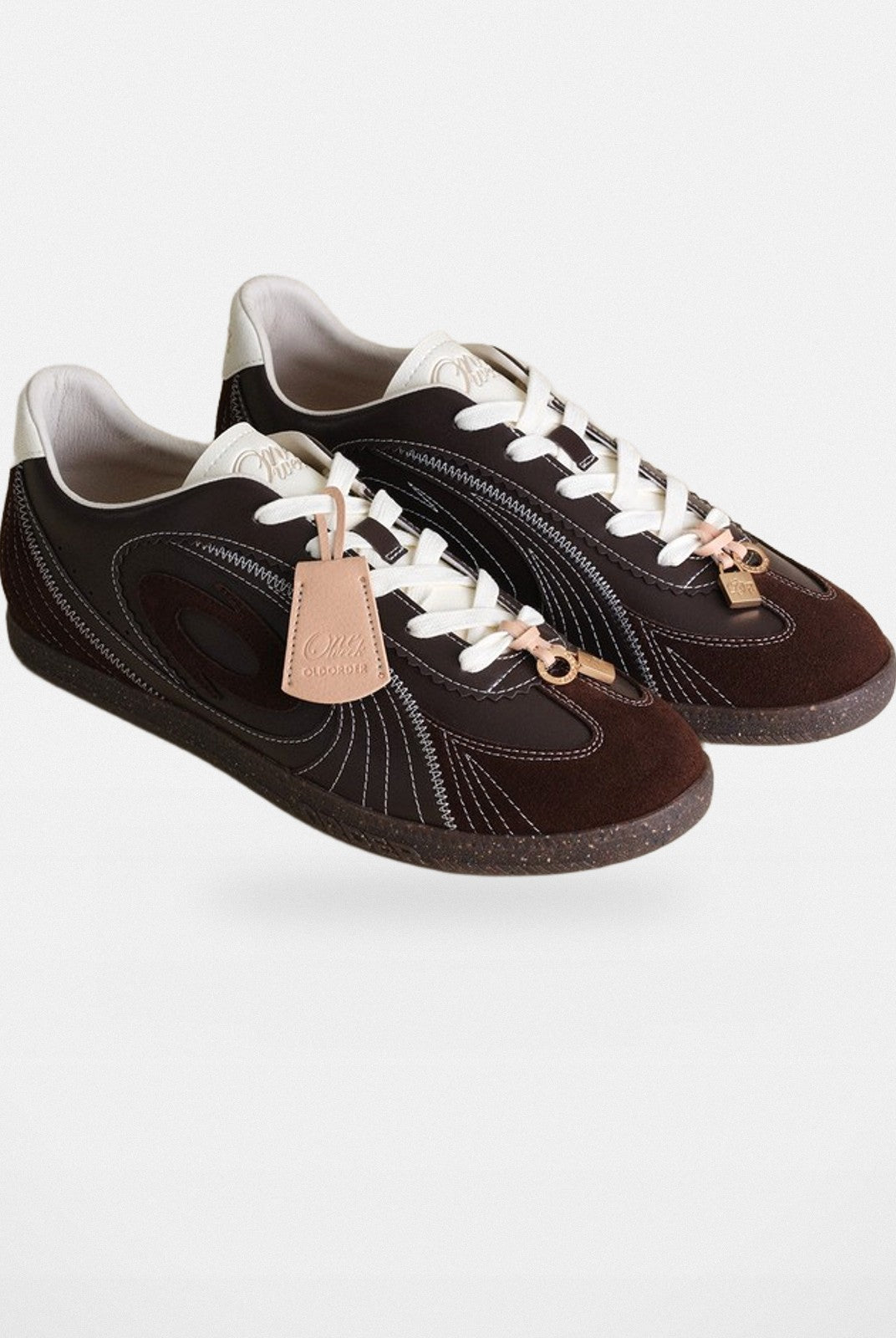 OLDORDER Dark Brown German Army Trainers in Brown