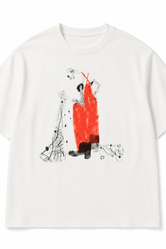 Mingstreet ASC launch still-life | JCAESAR STUDIO | Fisherman Print Tencel Wool T Shirt | White | crumple_regen_confirmed_2026-06-25