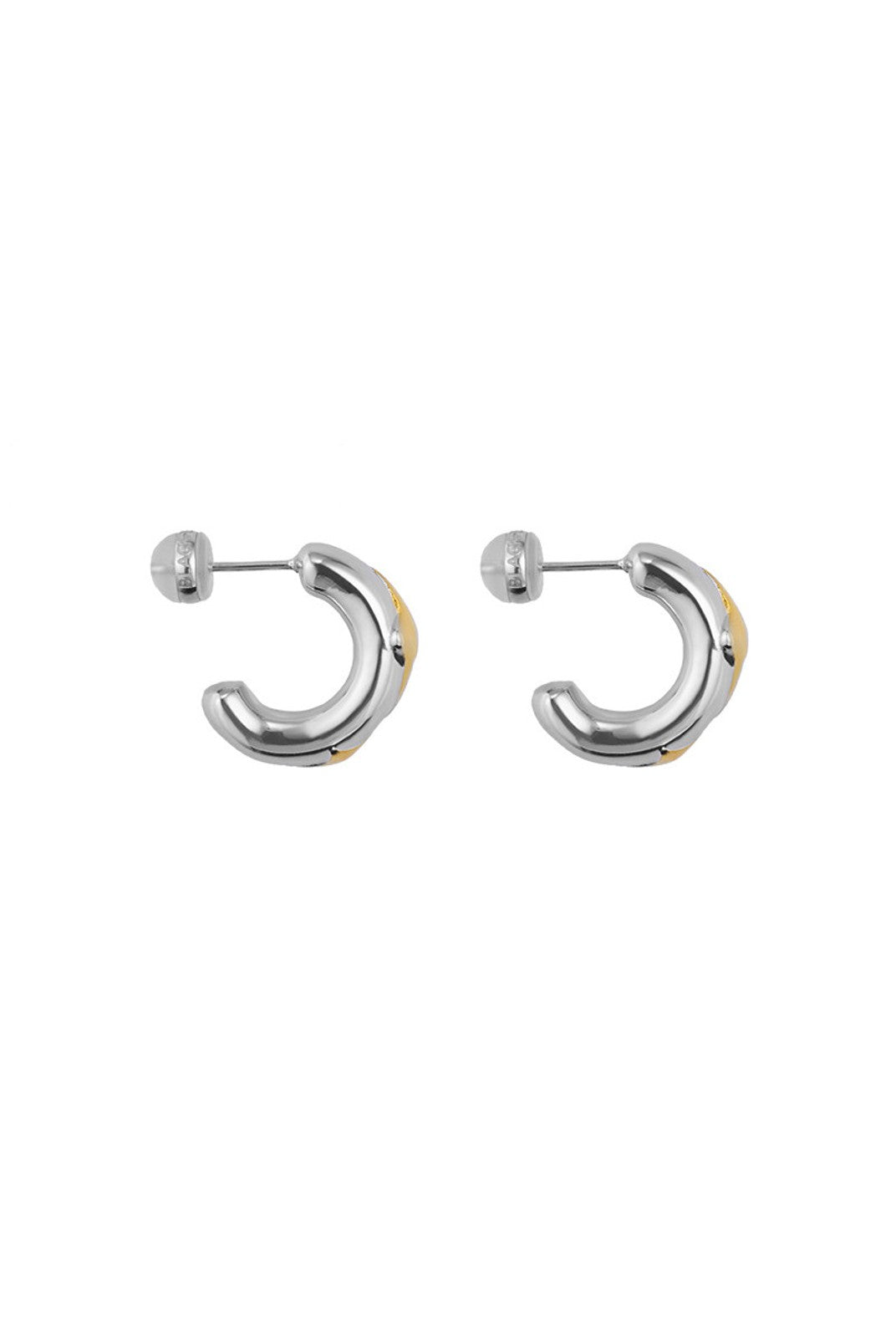 BLACKHEAD Two Tone Starburst Hoop Earrings in Gold