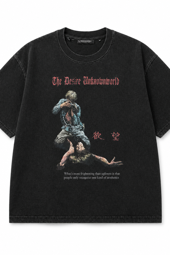 Mingstreet ASC launch still-life | UNKNOWNWORLD | Washed Distressed Graphic T Shirt | Black | crumple_regen_confirmed_2026-06-25