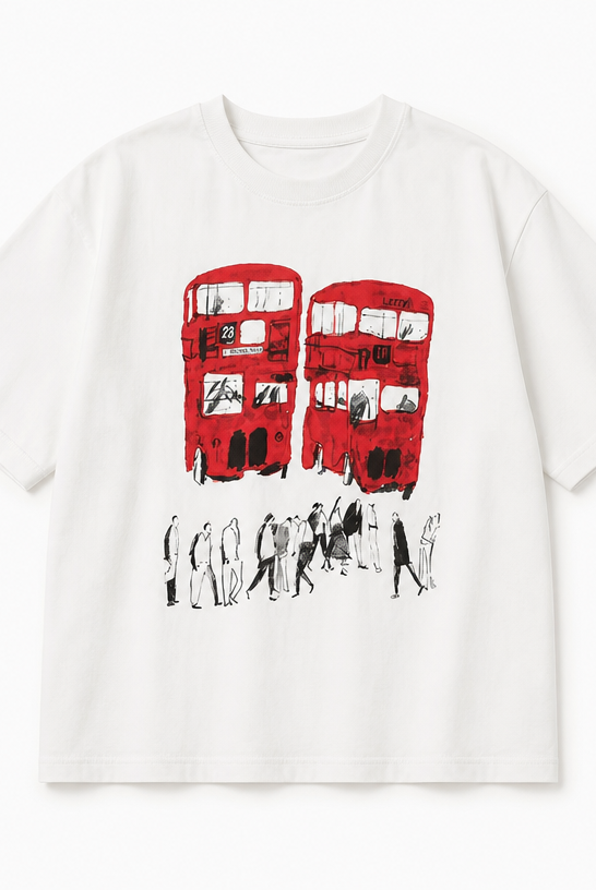 Mingstreet ASC launch still-life | JCAESAR STUDIO | Red Bus Print Short Sleeve T Shirt | White | crumple_regen_confirmed_2026-06-25