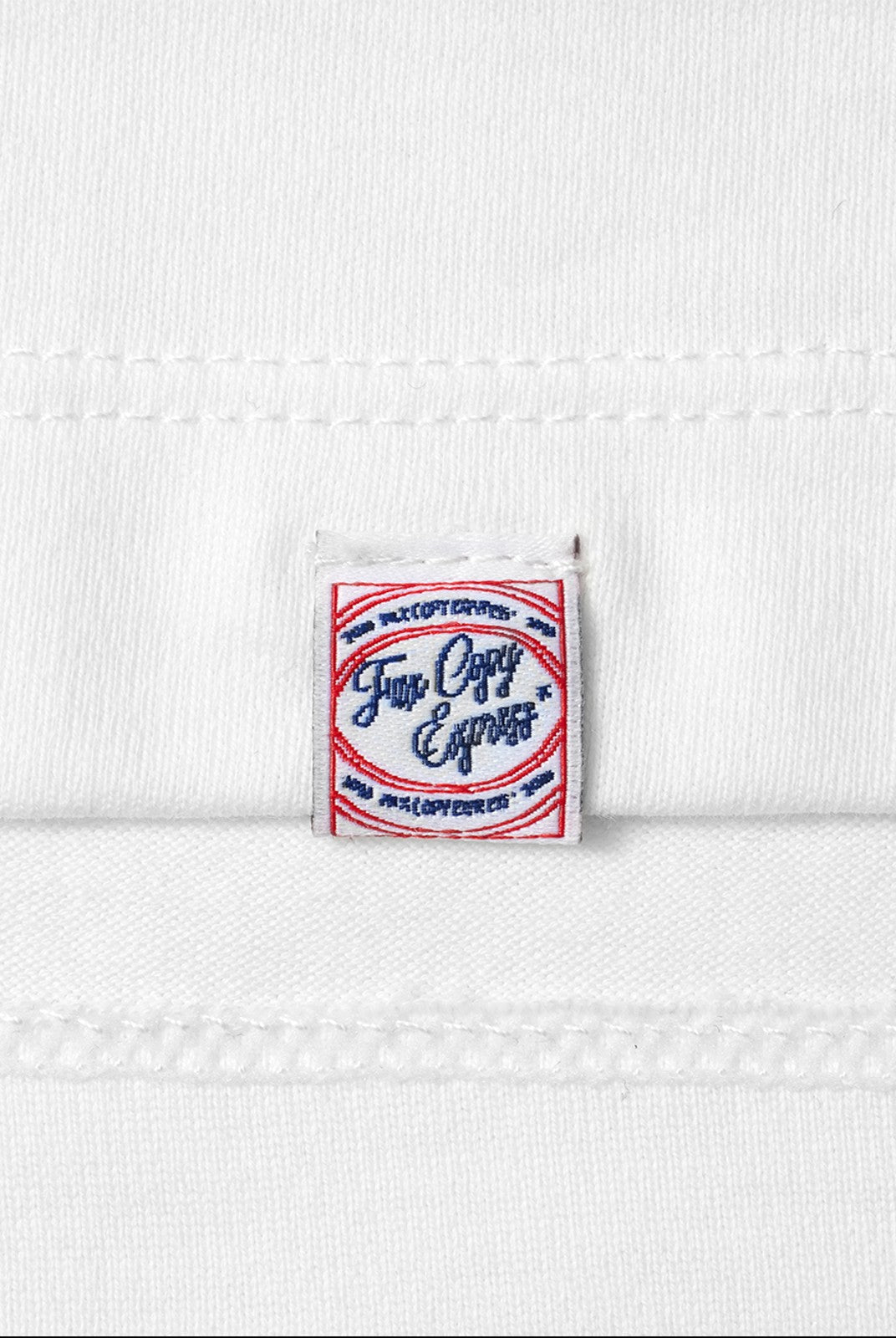 FaxCopyExpress Classic Cotton Logo T Shirt in White - Detail