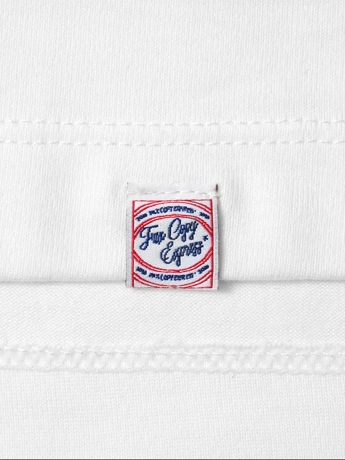 FaxCopyExpress Classic Cotton Logo T Shirt in White - Detail