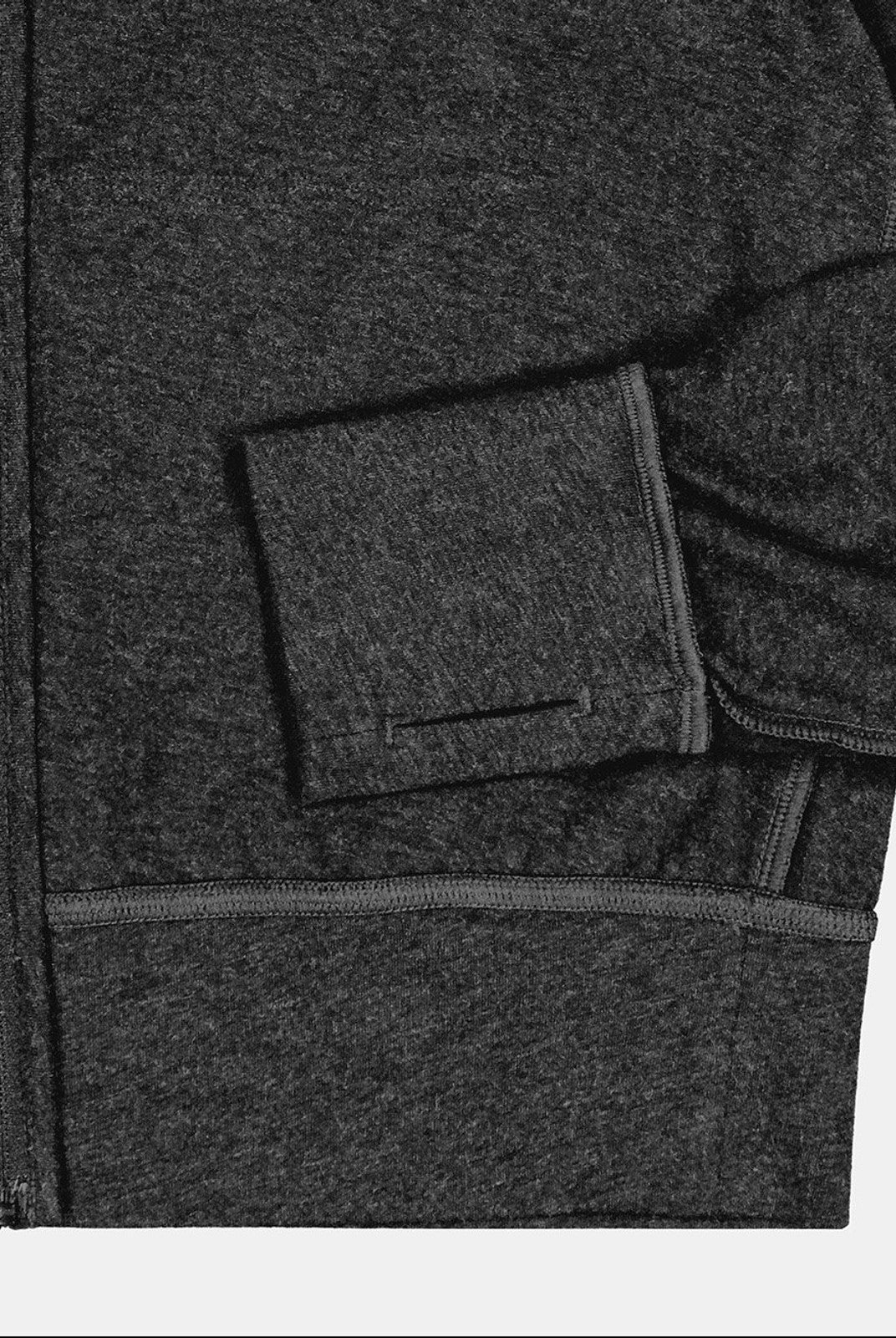 FaxCopyExpress Soft Cotton Blend Zip Up Hoodie in Gray - Detail
