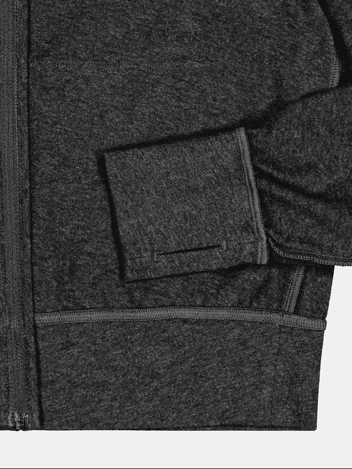 FaxCopyExpress Soft Cotton Blend Zip Up Hoodie in Gray - Detail