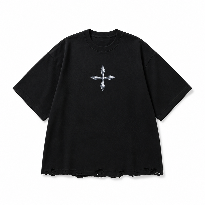Mingstreet ASC launch still-life | SMFK | Oversized Cotton Graphic T Shirt | Black | crumple_regen_confirmed_2026-06-25